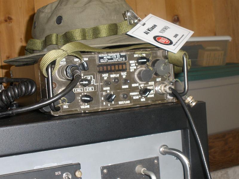 AN-PRC117d.JPG - AN/PRC-117D, courtesy of the Radio Technology Museum, handled 51MHz FM and 2-meter AM.      -Photo:  KD3HT